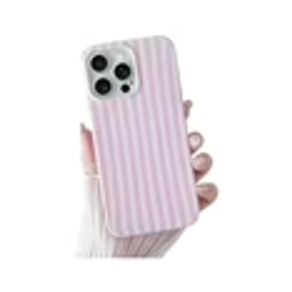 ZC for iPhone 15 Pro Case Cute Striped Phone Case Soft TPU Slim Shockproof Phone Cover for Women Girls, Pink