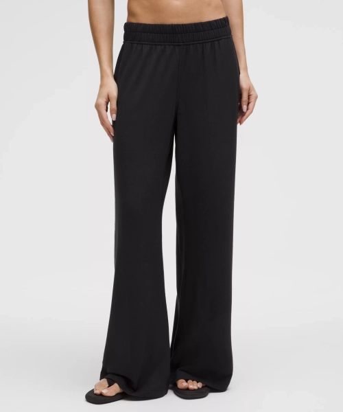 BeCalm Mid-Rise Wide-Leg Pant - Black - XXS