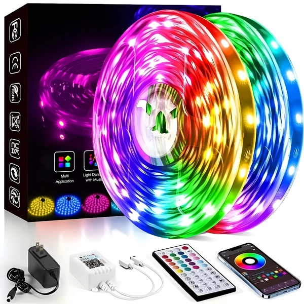 Extra Long 16FT-200ft Smart LED Strip Lights for Bedroom, RGB LED Lights with App And Remote Control, Home Decor Music Sync Color Changing Lights for Room Party, Holiday Decor Light Strip, Wedding Decor Ambiancet Strip Lighs