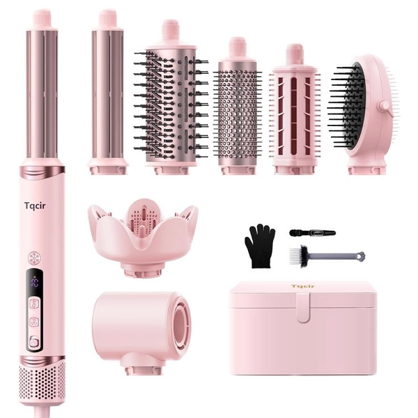 Tqcir 8-in-1 Professional Hot Air Styler&Hair Dryer Brush, Powerful Multi-Styler with Auto-Wrap Curler with Storage Case, Fast Drying Curling Straightening Volu… | Hair dryer brush, Hair dryer diffuser, Hair dryer
