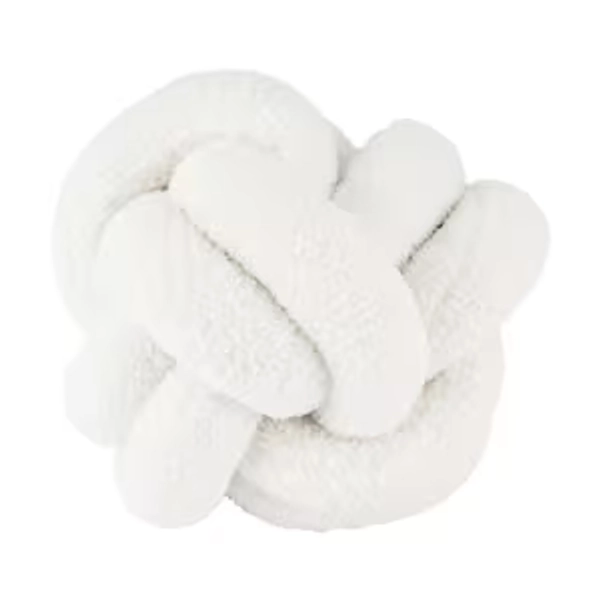 Knot Boucle Cushion - White