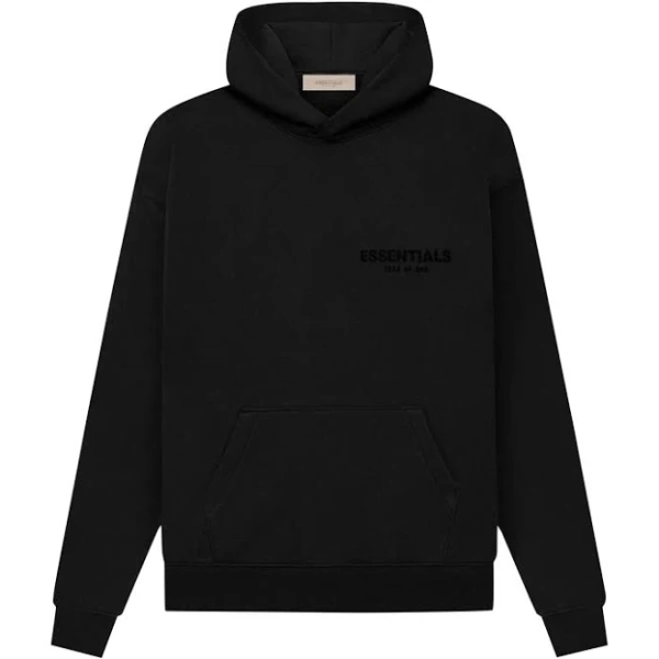 Fear of God Essentials Pullover Hoodie 'Stretch Limo' | Black | Men's Size XL