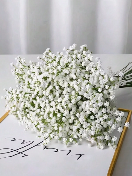 5/10/20/30/60pcs Starry Sky Artificial Flowers With Stems - Handmade Textured Faux Floral Bouquets For Home Outdoor Yard Garden Decor, Weddings, Parties, Birthday Decorations Gifts Graduation