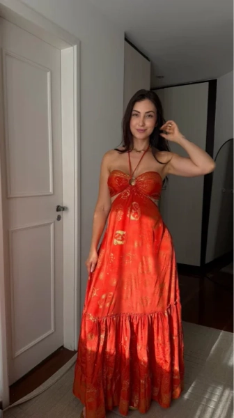 VESTIDO LIZA LARANJA