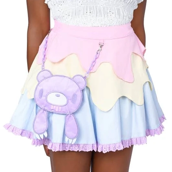 Gloomy Bear x My Violet Pastel Drip Skirt
