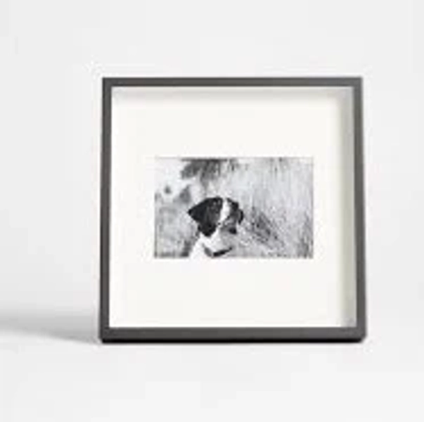 Crate & Barrel Brushed Black 4x6 Picture Frame