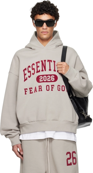 Fear of God ESSENTIALS: Gray Holiday Classic Hoodie | SSENSE