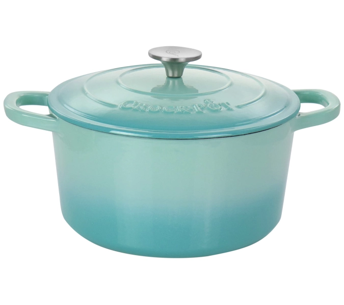 Crock-Pot Artisan 5 Qt. Cast Iron Dutch Oven inAqua