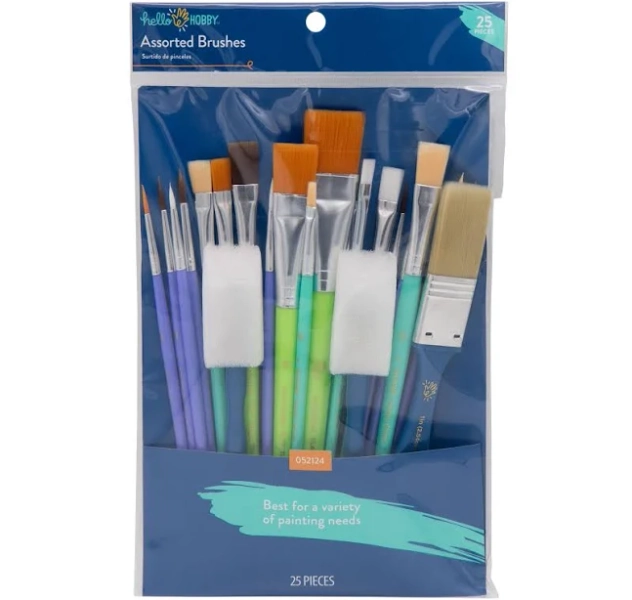 Hello Hobby Assorted Craft Brush and Foam Set