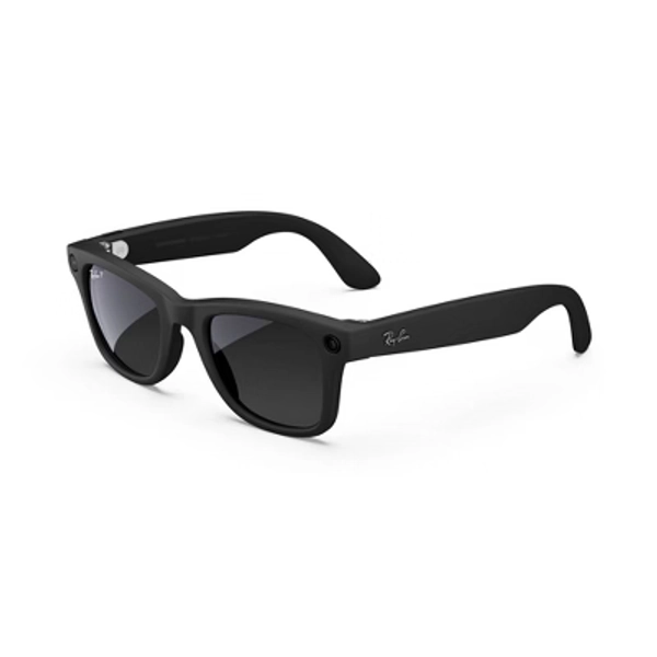 Ray-Ban Meta Wayfarer Large - (Gen 1) Matte Black, Polarized Gradient Graphite: Bluetooth, Wi-Fi, Meta AI