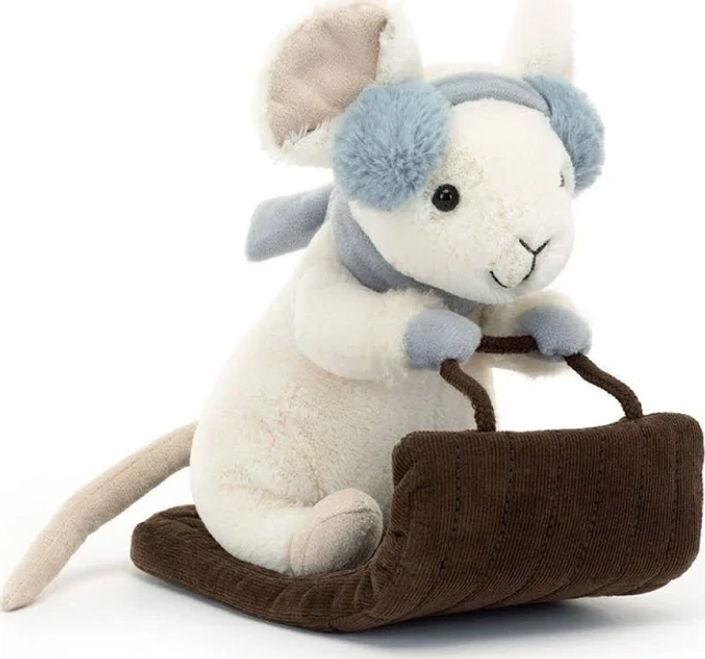 JellyCat Merry Mouse Sleighing Plush Toy