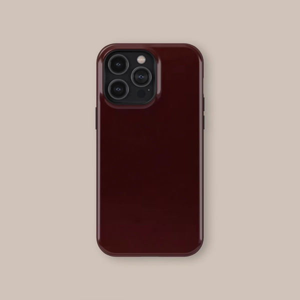Dark Burgundy iPhone & Samsung Phone Case: Glossy, Durable
