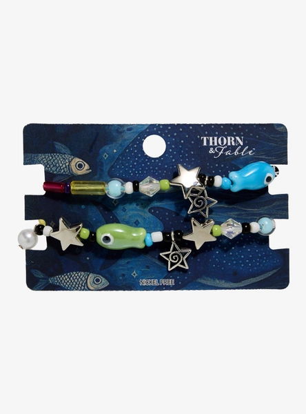 Thorn & Fable Fish Star Charm Best Friend Bracelet Set