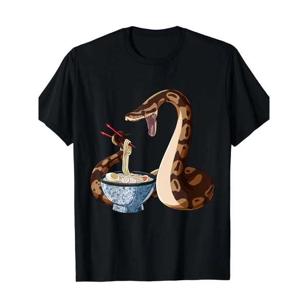 Funny Japanese Kawaii Ramen Snake Ball Python T-Shirt
