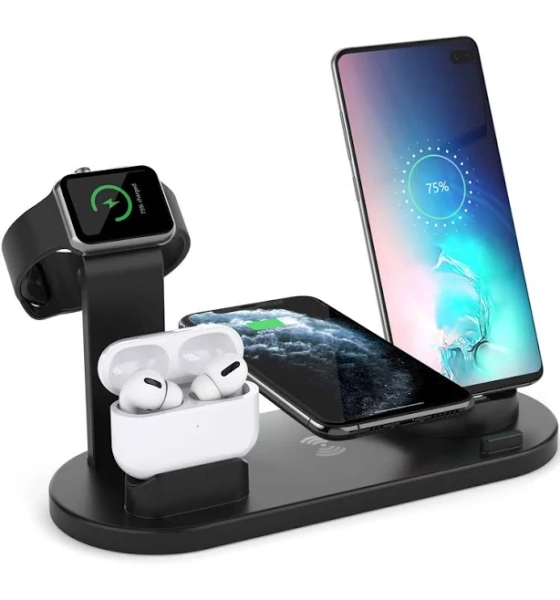 Trexonic Wireless 4 in 1 Multi-Functional Charge Station Organizer