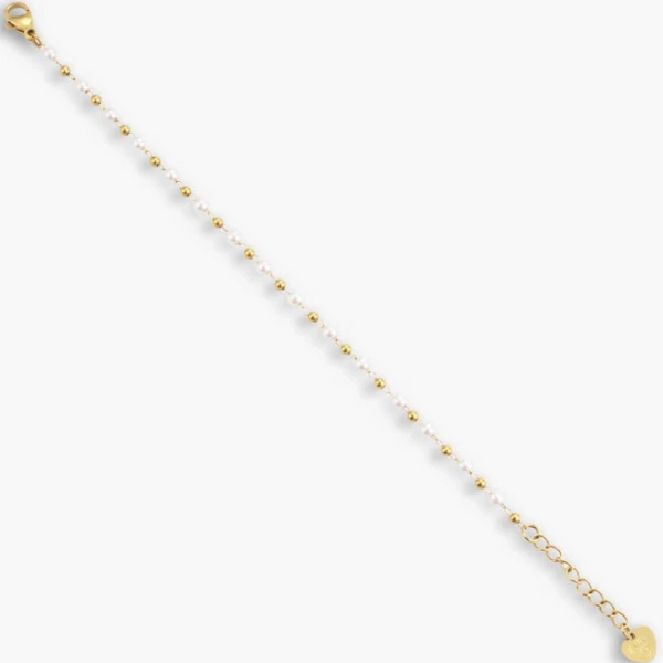 18k Gold Pearl Tone Waterproof Bracelet