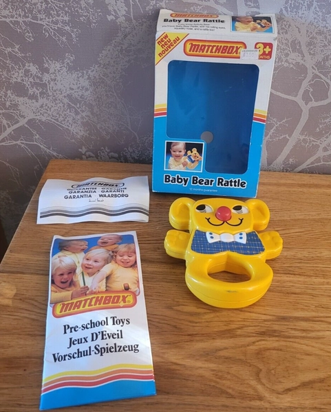 Matchbox Baby Bear Rattle Boxed with Instructions Vintage 1980s