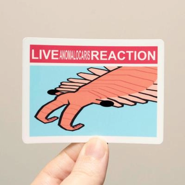 Live Anomalocaris Reaction Glossy Vinyl Sticker