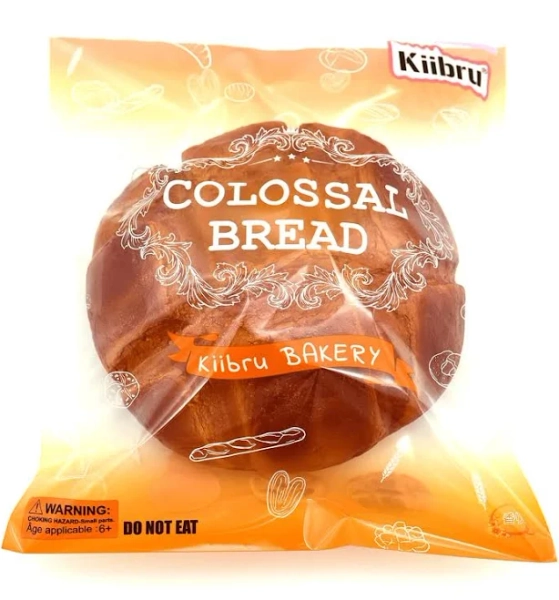 Kiibru Colossal Bread Squishy Jumbo Oversized Soft Slow Rebound Super Fragrant Squeeze Toy Stress Relief TPR Multicolor Novelty Gag Slime P,Giant Pine