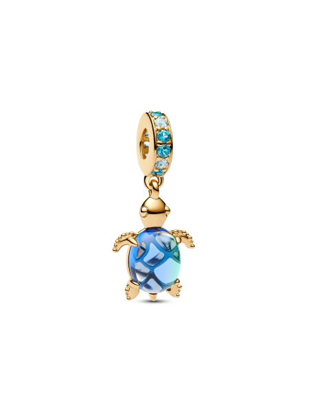 Sea Turtle Murano Glass Dangle Charm