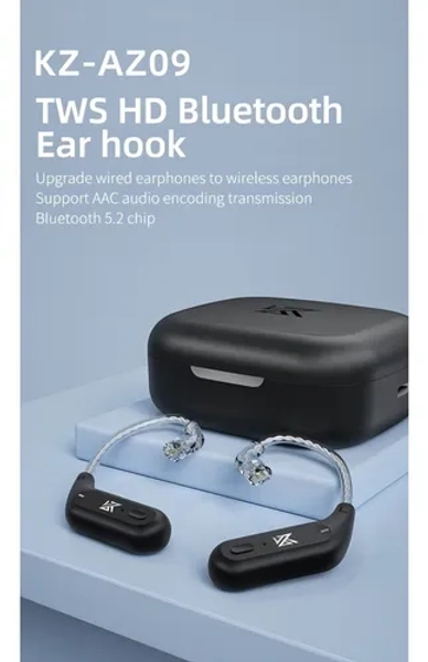Módulo Tws Bluetooth 5.2 Kz Az09 Tipo C Com Microfone + Cor Preto
