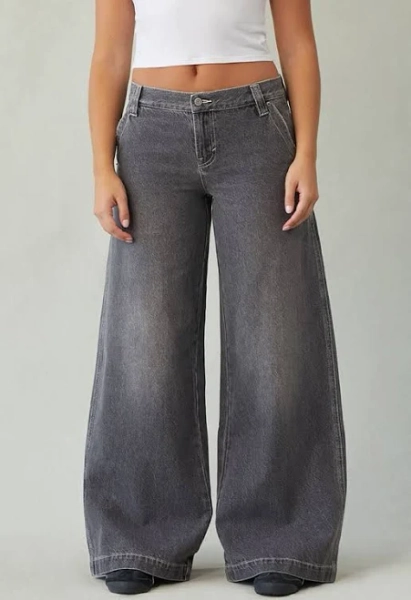 Sloane Women's Ultra Baggy Jeans with Contrast Stitch