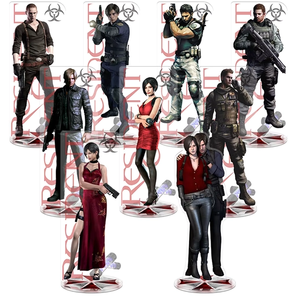 RE4 Resident Evil 4 Castle Reset Leon Scott Kennedy Keychain Acrylic Stand Model Plate Gift Wholesale Game Related Products - AliExpress 