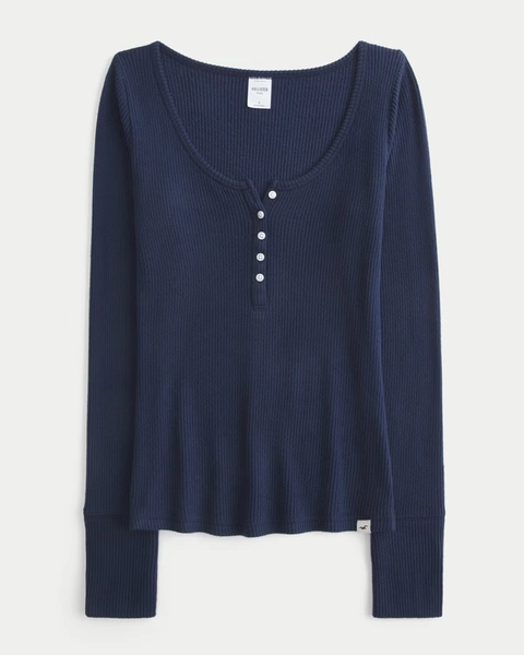 Cozy Rib Long-Sleeve Henley