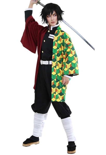 KNY Demon Fighter Water Mizu Bashira Demon Killing Corps Team Uniform Full Set Cosplay Costume