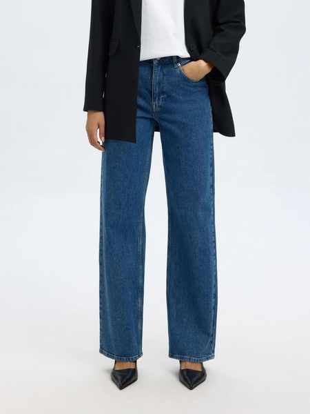 HOOG GETAILLEERD WIDE LEG JEANS