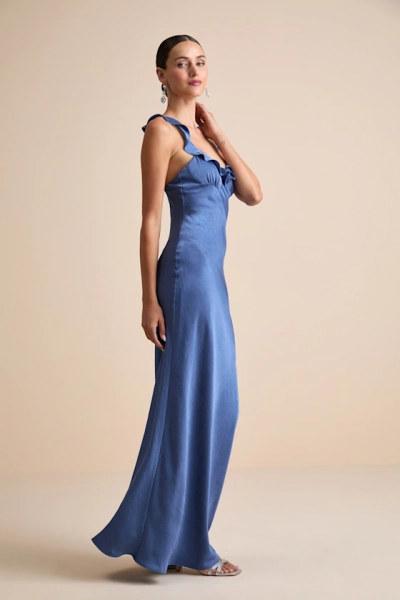 Angela Blue Satin