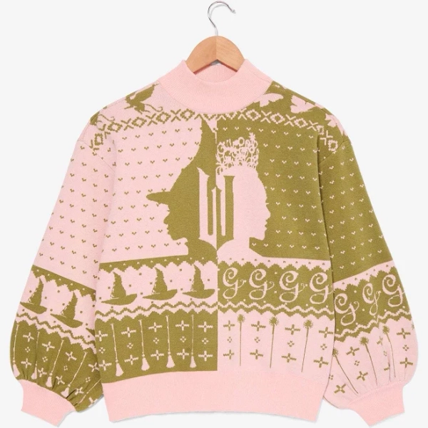 Wicked Glinda & Elphaba Silhouette Holiday Sweater