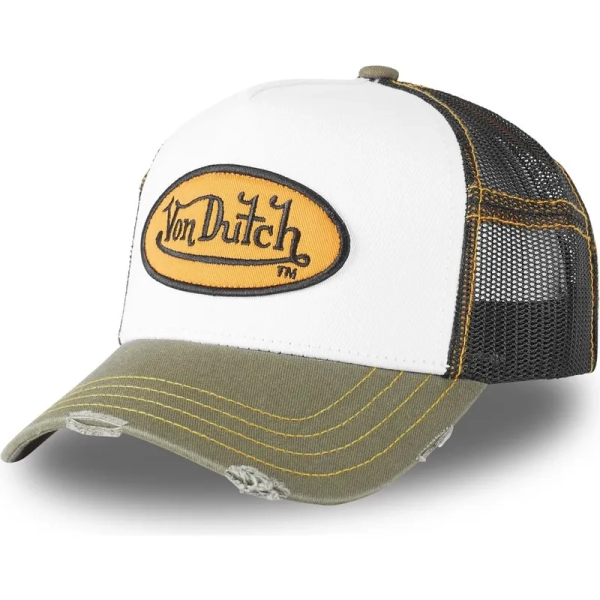 Caphunters - Von Dutch SUM YEL White, Black and Green Trucker Hat: Caphunters.co.uk