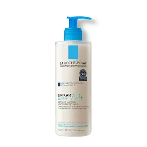 La Roche-Posay Lipikar AP+ Gentle Foaming Moisturizing Wash for Face and Body 13.52 fl oz (400ml)