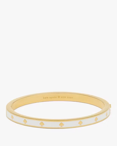 White Spot The Spade Enamel Hinged Bangle