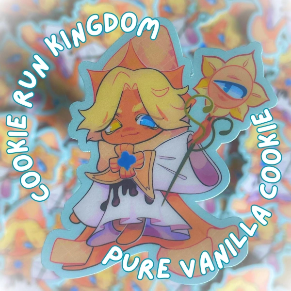 pure vanilla cookie - Cookie run kingdom Vinyl sticker - Weather proof.