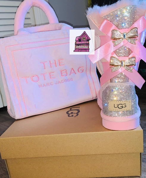 Ugg Inspired Boots, Custom Rhinestones boots