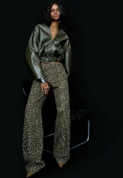 WITH STUDS - Loose Jeans - dark brown