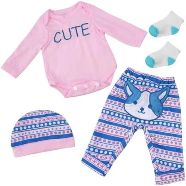 Pink Cat Suit for Reborn Girl Baby Accessories