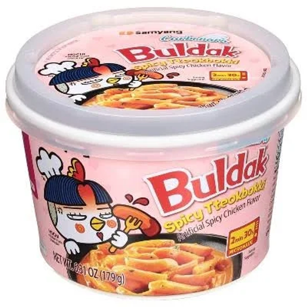 Buldak Spicy Chicken Carbonara Tteokbokki Bowl