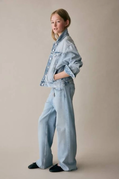 H&M Girls Baggy Fit Bootcut Jeans