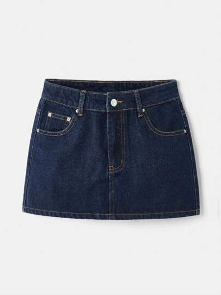 Maija Women's Denim Mini Skirt, Y2K Style, Concert, Back To School,Autumn Outfits For Women