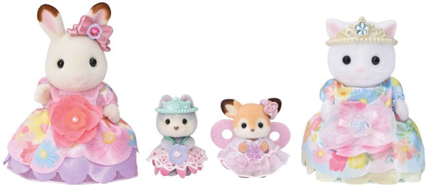 Calico Critters Flowering Princesses Set, Playset with 4 Figures and Accessories