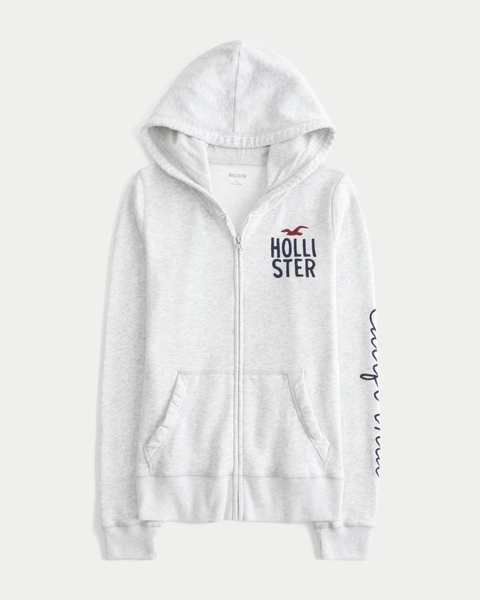 Logo Graphic Zip-Up Hoodie