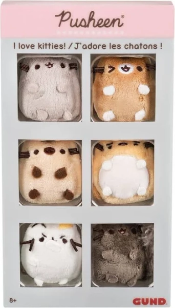 Gund Pusheen Comic Collector I Love Kitties Set Of 6 Plush Stuffed