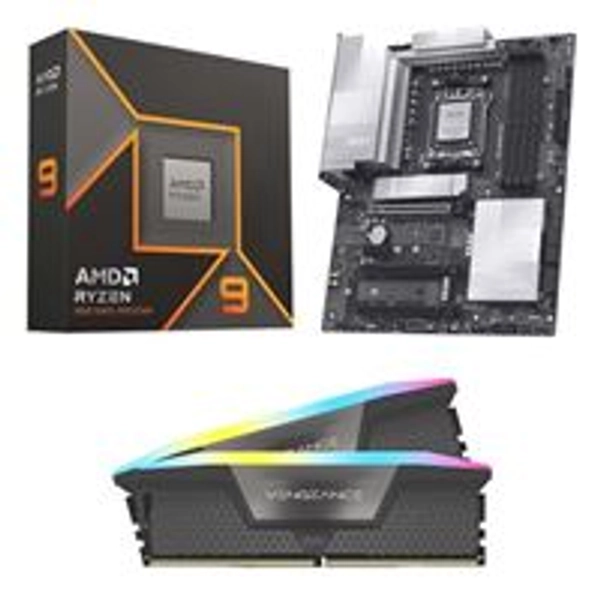  AMD Ryzen 9 9900X, MSI X870E-P Pro WiFi AM5, Corsair Vengeance RGB 32GB DDR5-6000 Kit, Computer Build Bundle
