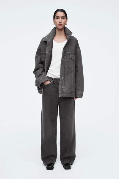 VOLUME WIDE-LEG JEANS - WASHED BLACK | COS