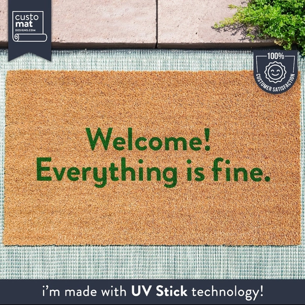 Welcome! Everything is fine. - The Good Place Netflix Quote - Famous TV Show - Doormat - Homeware - Gift - Good Place Door Mat