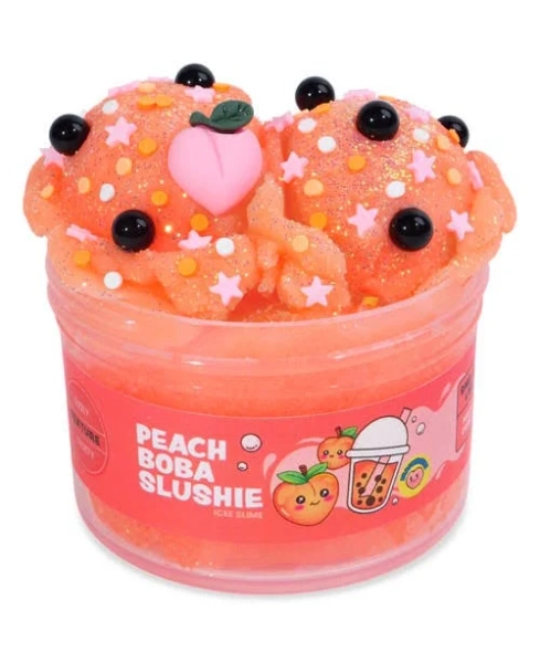 Peachybbies Peach Boba Slushie Slime