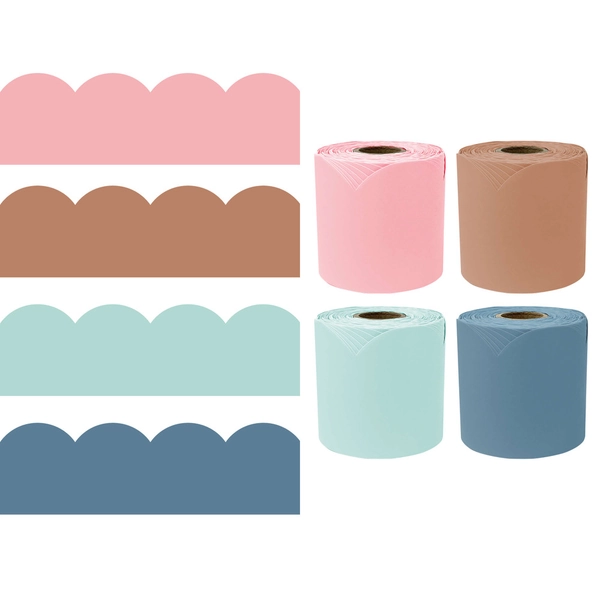 65' Modern Boho 4 Pack Rolled Bulletin Board Border Set